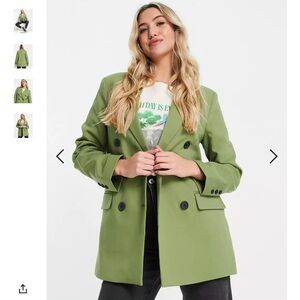 Stradivarius Double Breasted Blazer Oversized